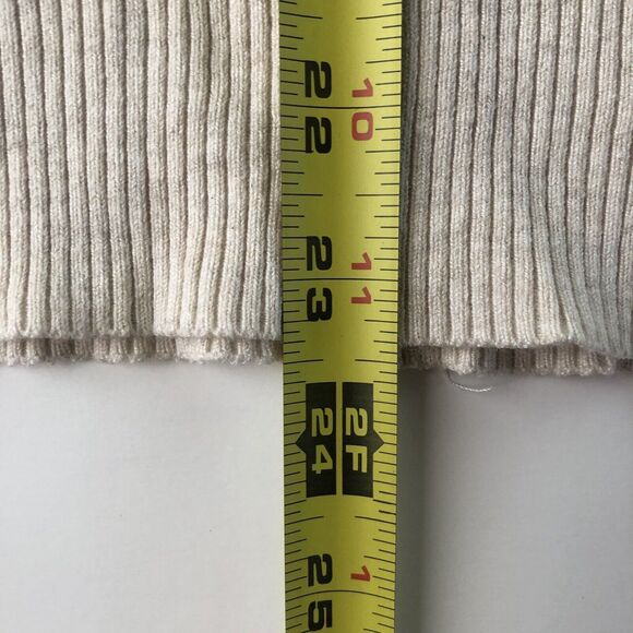 Ruby Moon Ivory Beige Heather Button Down Back & Wrist Sweater Small - Picture 12 of 13